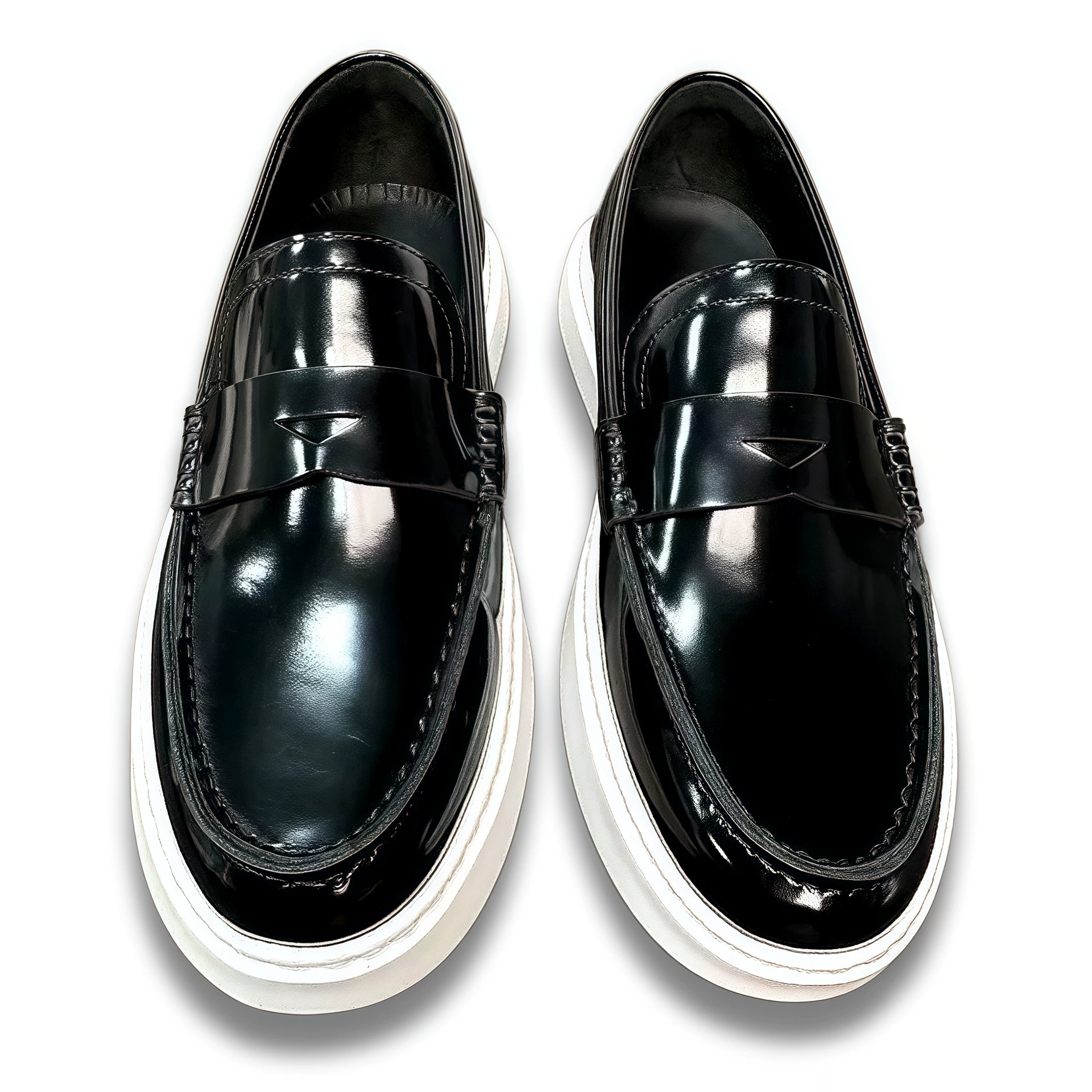 Весенние новые лоферы с верхним слоем из воловьей кожи, повседневная обувь на толстой подошве, увеличенная ленивая обувь без шнуровки на платформе для мужчин