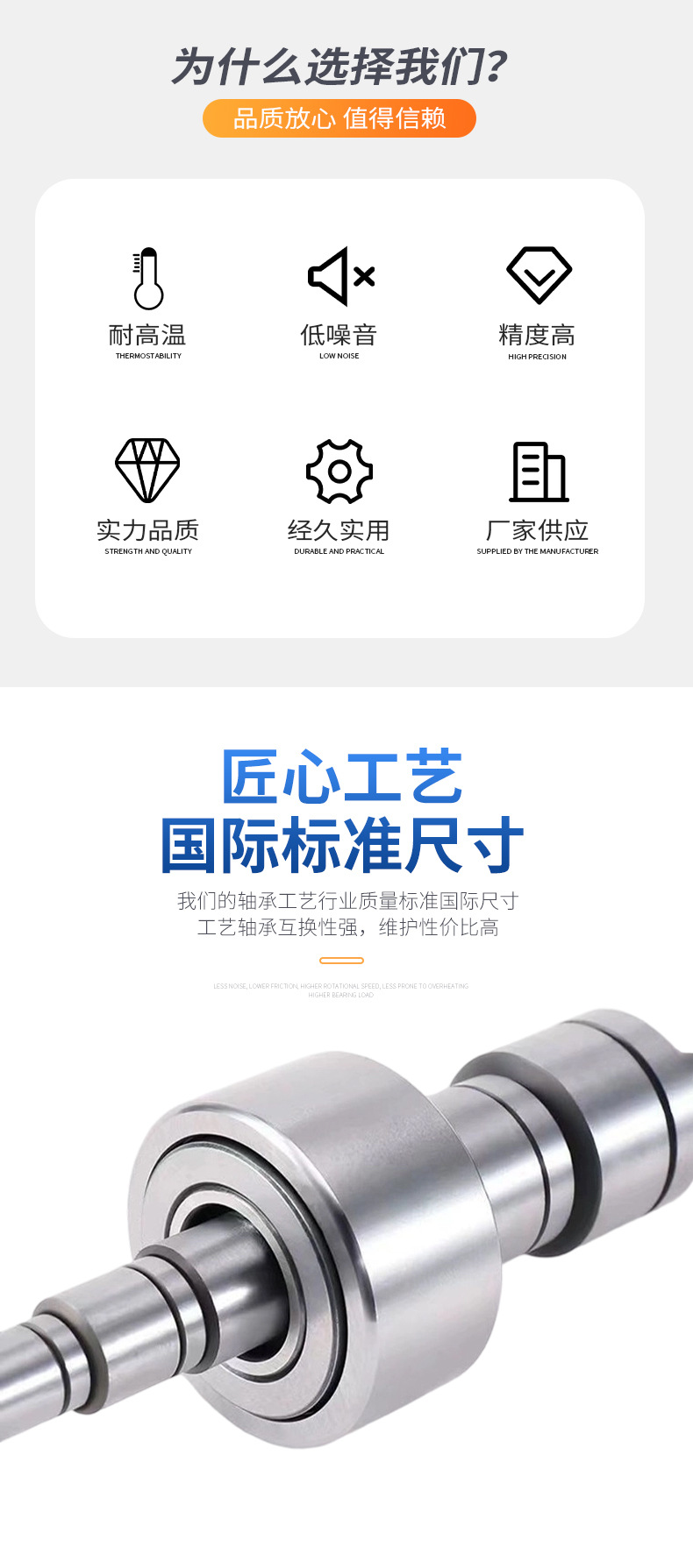 Heavy Duty Support Roller Bearing Low Friction Long Life Alloy Steel Build Fit for Crane, Forklift