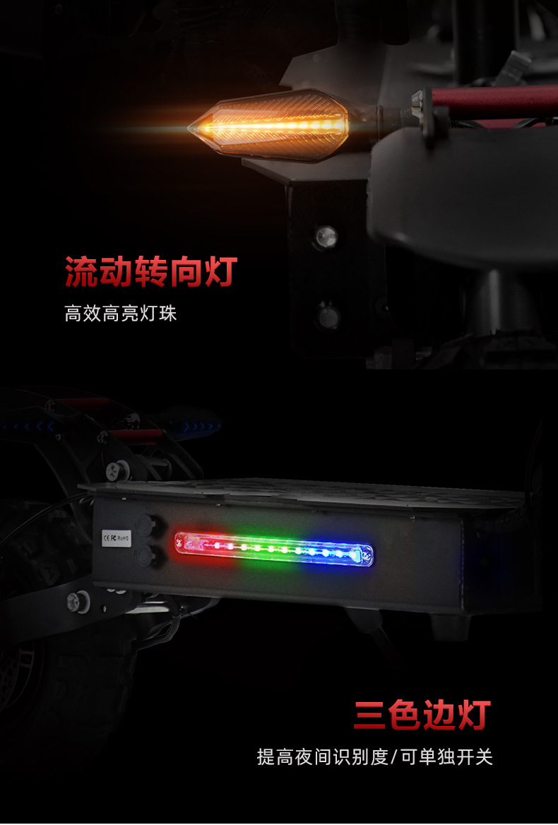 Overseas Warehouse 60V 11inch Adult Scooter Dual Drive 6000W High Power with Seat Foldable Electric Scooter