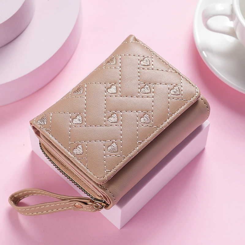 Short Wallet Shoulder Bag, Embroidered Summer Style, Compact Wrist-strap, Multiple Colors