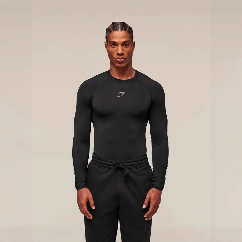 Gymshark New Men's Muscle Sports Leisure Running Exercise Fitness Training Elastic Quick-Drying Tight Long Sleeves Gymshark New Men's Muscle Sports Leisure Running Exercise Fitness Training Elastic Quick-Drying Tight Long Sleeves