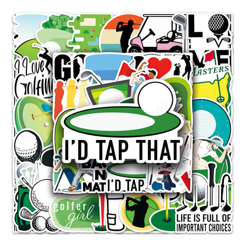 50 golf graffiti personalized cross-border sports Gouka DIY skateboard phone case luggage stickers