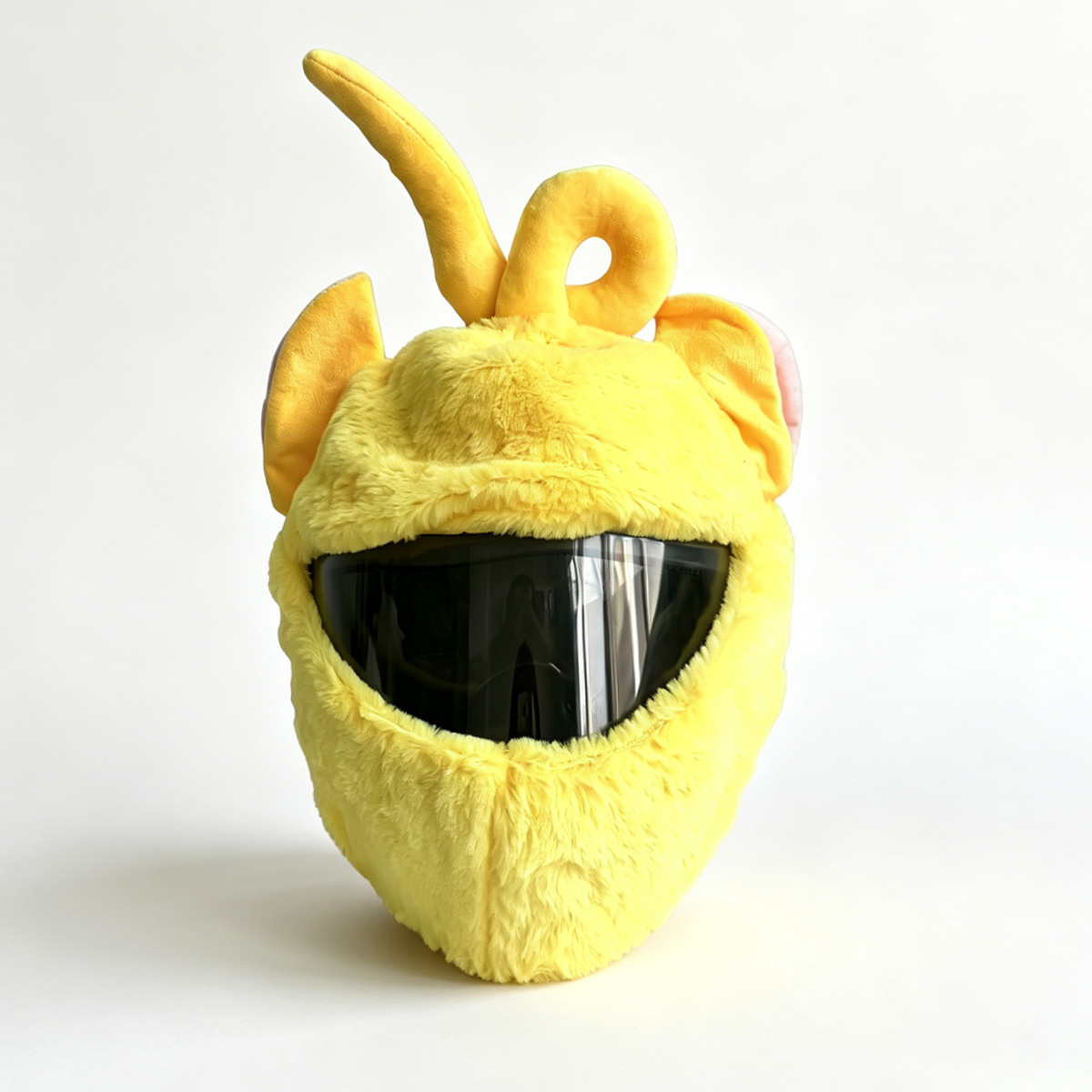 Teletubbies plush helmet cover for outdoor cycling, scratch-resistant helmet cover, funny and unique motorcycle helmet cover