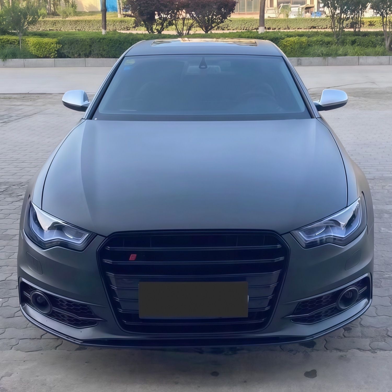 12-15 models suitable for Audi A6 color change and upgrade to S6 style, including front bumper, large front grille, and front bumper assembly