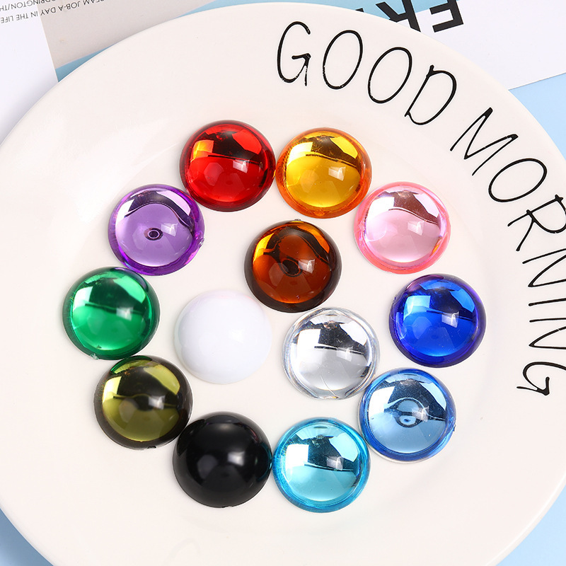 Factory wholesale imitation table acrylic semicircle drill round acrylic hemisphere diamond diy nail smooth flat drill