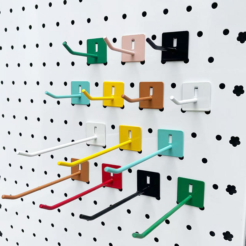 Scandinavian Style Hook Round Hole Hook Universal Bookshelf Storage Rack DIY Colorfulful Wall Hanging Hook Hole Board Accessories