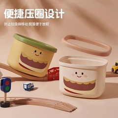 ハンバーグ漫画かわいいデスクトップゴミ箱かわいい収納筒寮家庭用オフィステーブル文房具紙かごゼロ