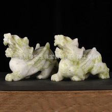 厂家批发玉石貔貅 招财貔貅家居摆件工艺品貔貅摆件一对