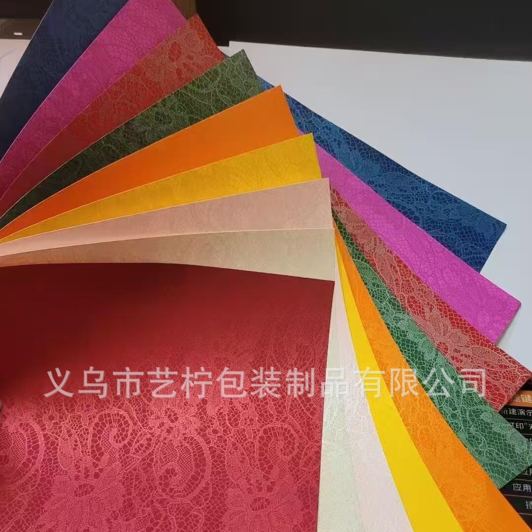 Nuevo papel de encaje en stock estampado papel de textura caja de regalo de té acompañante papel de embalaje de regalo de mano papel de patrón decorativo