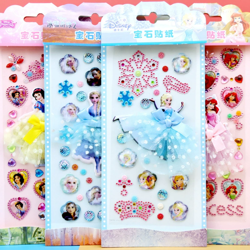 Новые Детские алмазные наклейки серия принцессы кружевное Марлевое Платье наклейки с драгоценными камнями девушка наклеит акриловые хрустальные наклейки