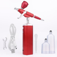 Adjustable 30PSI airbrush air compressor set TYPEC charging double-action self-stop-start model painting airbrush air pump