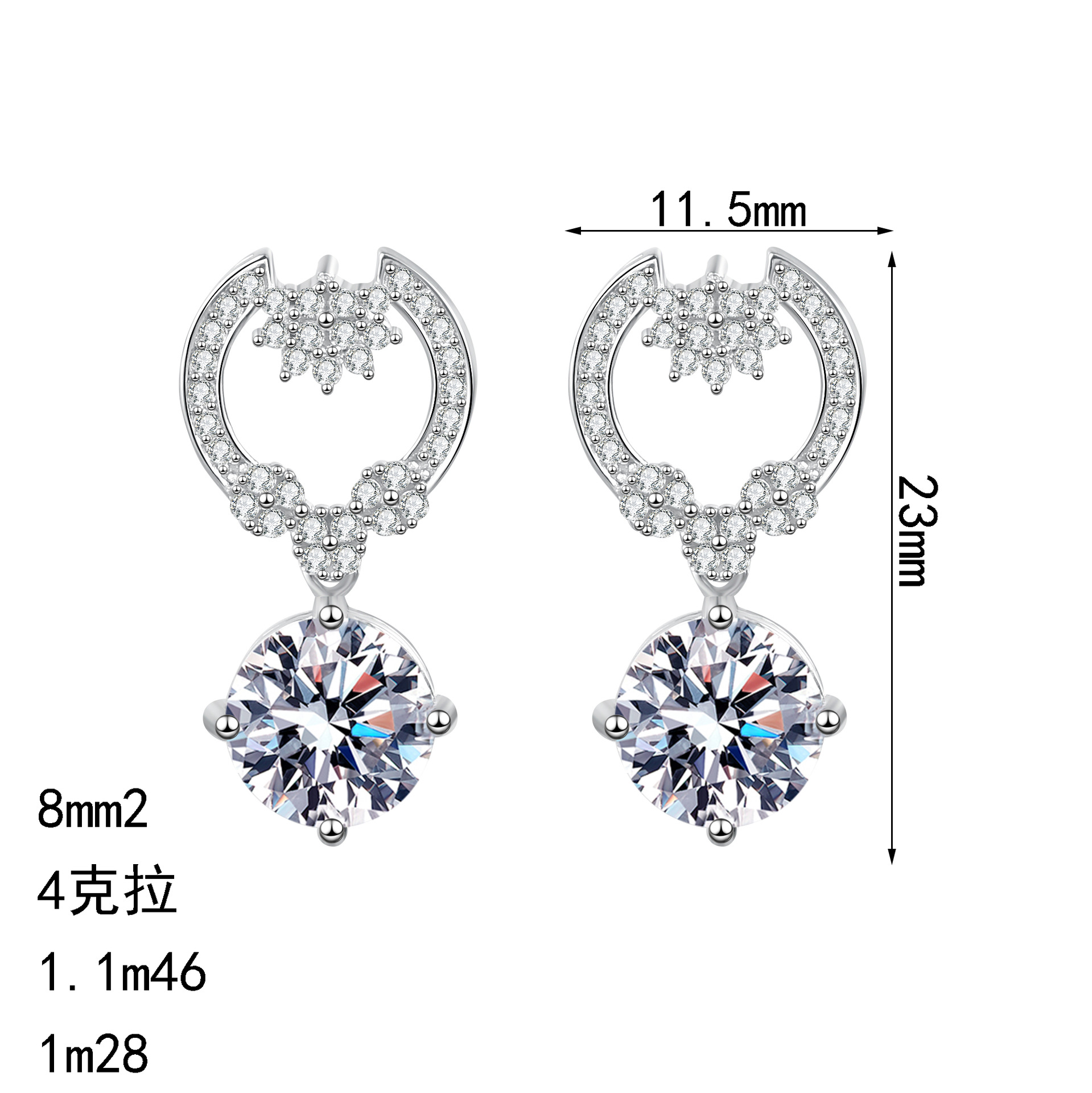 D-farbe Moissanit Creolen Aus Sterling Silber Für Damen_voghion.com