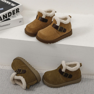 Wholesale a generation of 2024 winter women's children's fashion cotton boots Korean princess padded snow boots