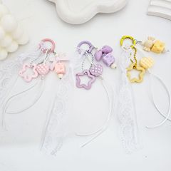 ドーパミン夏レースiu系バッグ挂けイヤーカバーアクセサリーストラップ手作りビーズカーアクセサリーストラップ