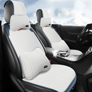 冬季短毛绒马鞍垫汽车坐垫保暖小蛮腰冬天加厚羊羔绒网红座套座垫