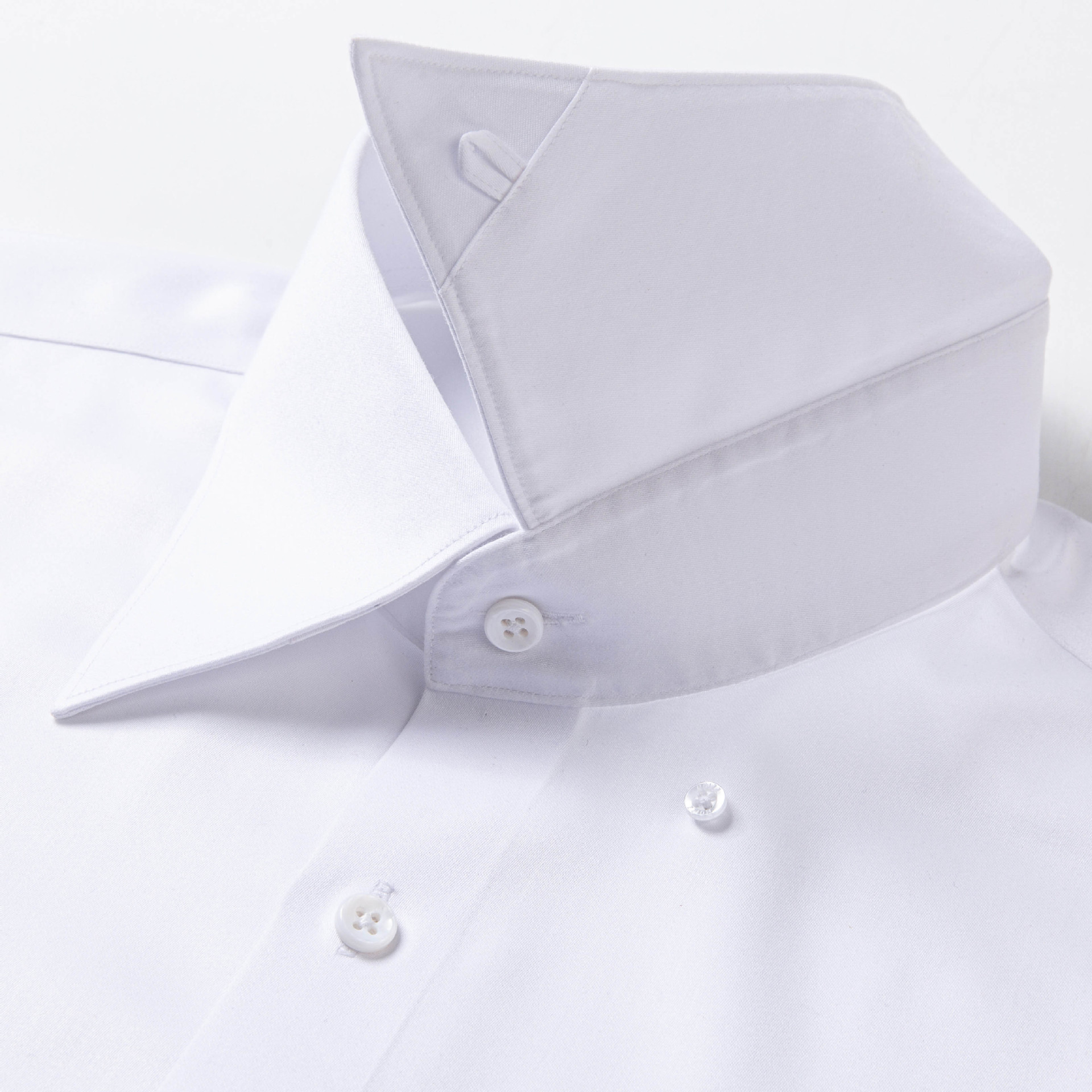 Large pointed collar 200 DP garment iron-free light luxury white shirt men's long sleeve cotton business large collar fashion shirt