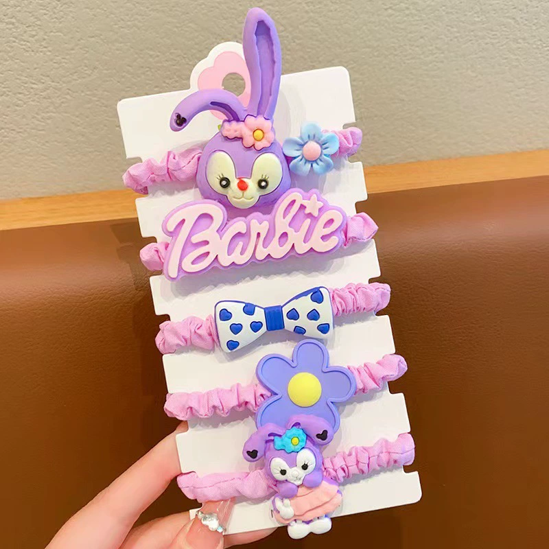 Набор аксессуаров для волос (Hello Kitty) — 10 штук милых японских мультяшных заколок, шпильки и резинки, розовый