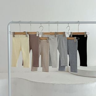 2025 New Baby Leggings Autumn and Winter Clothing for Men and Women Baby Korean Style Pants Outer Wear Tights Newborn Pants