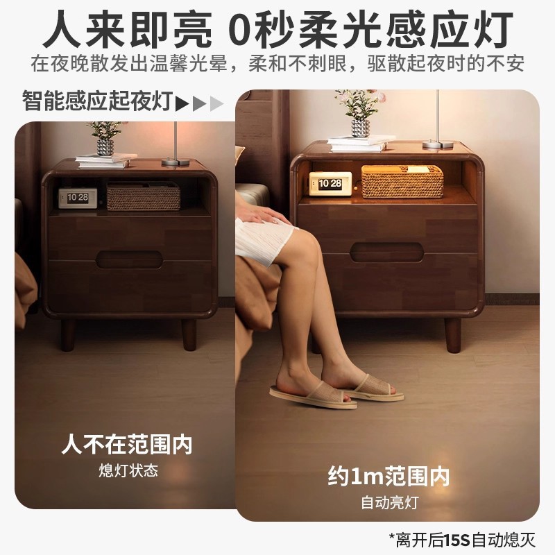 Cabecera de cama de madera sólida, cabecera de cama de dormitorio doméstico, armario de almacenamiento pequeño, armario de madera, cabecera de cama de aire