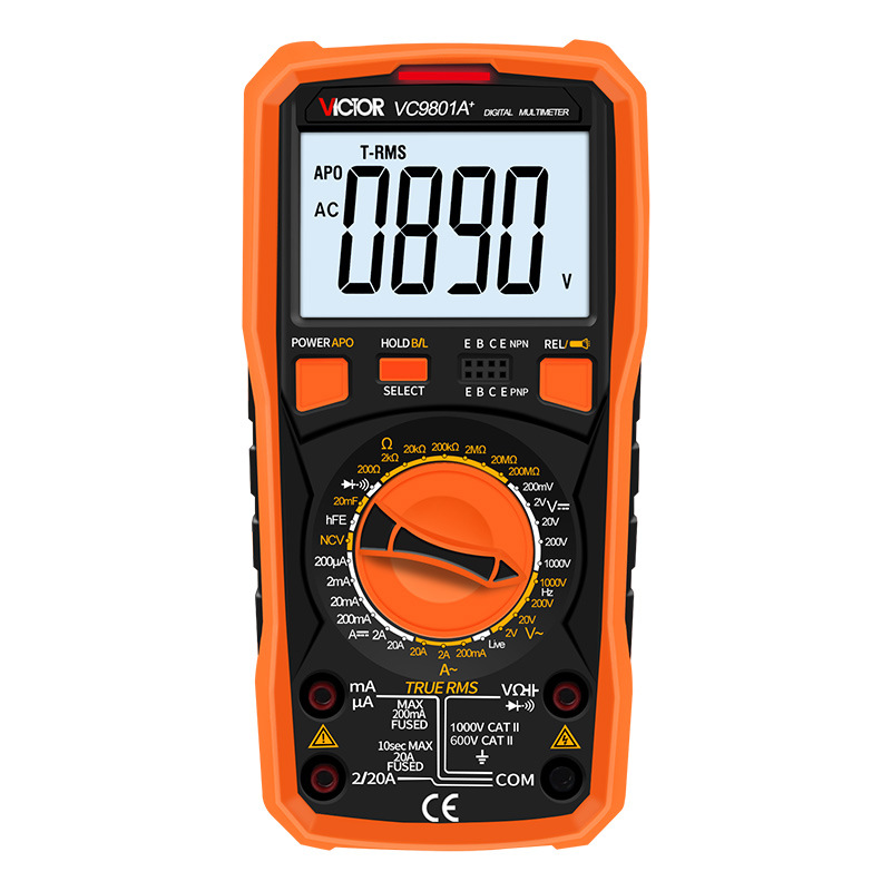 万用表VC9801A+数字万用表 高精度表 多功能数显万用表