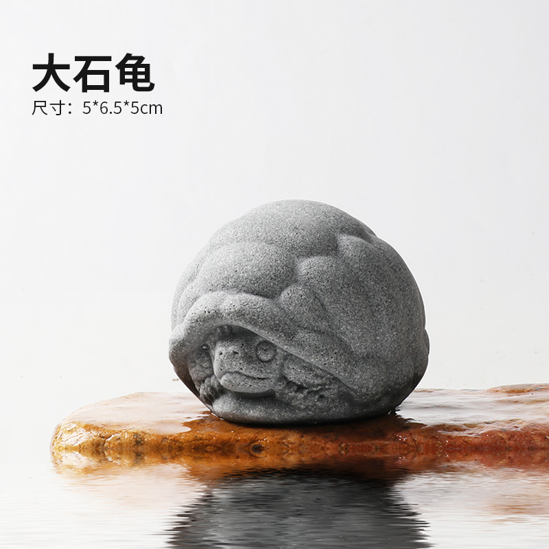 Pecera Arenisca azul Arenisca Dibujos animados Decoración de paisaje de bonsai de león Hippo Decoración de micropaisaje Tallado a prueba de piedra