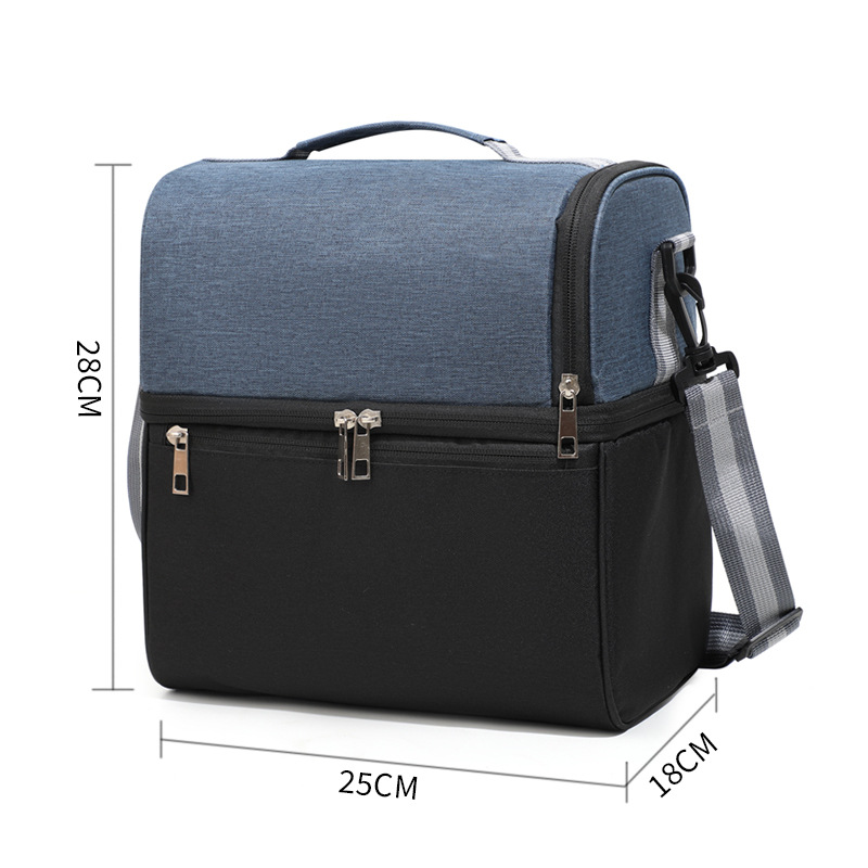 Nueva bolsa de aislamiento de color portátil de doble capa bolsa de almuerzo para llevar al trabajo bolsa de almuerzo bolsa de hielo bolsa de picnic