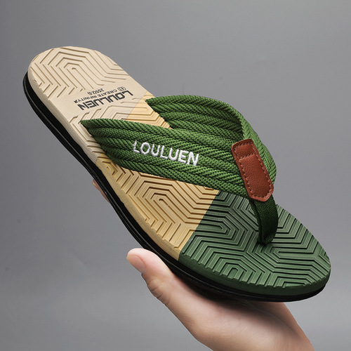 Flip-flops for men  summer new large size non-slip outdoor flip-flops men's casual beach sandals