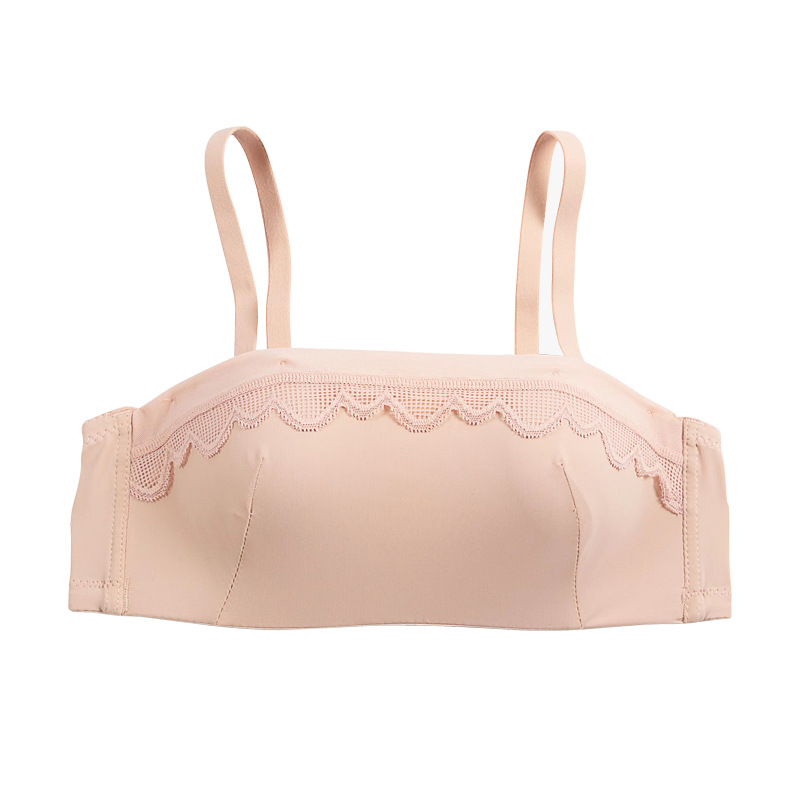 Fábrica de Shantou punto de encaje ajustable tipo de sostén de pecho de mujer ropa interior anti-caída sostén de damas