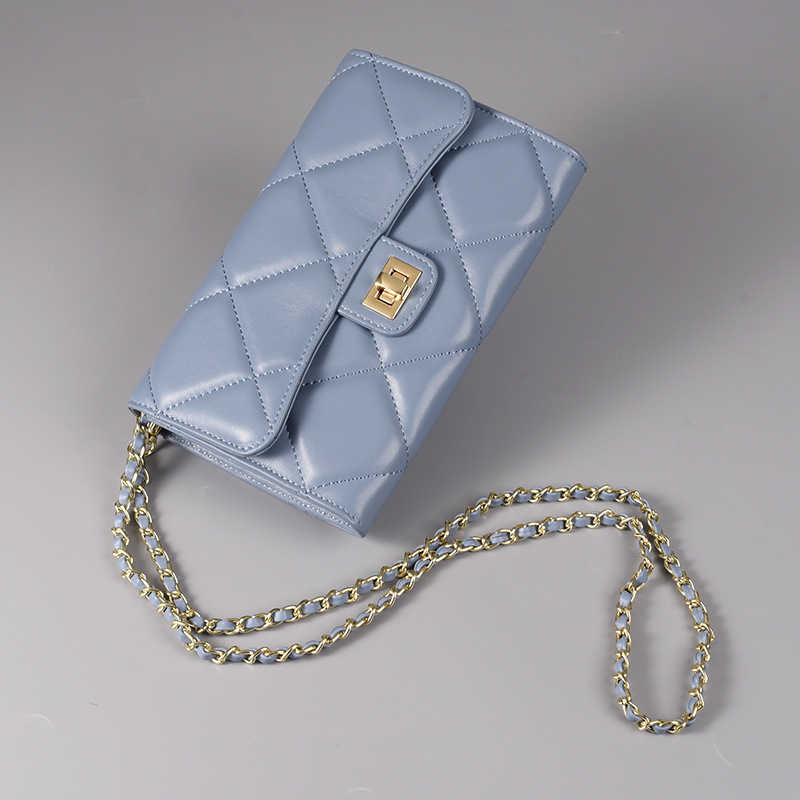 Okaqi nueva moda todo fósforo de piel de oveja de las mujeres larga Cartera de gran capacidad clásico rombo universal bolso crossbody