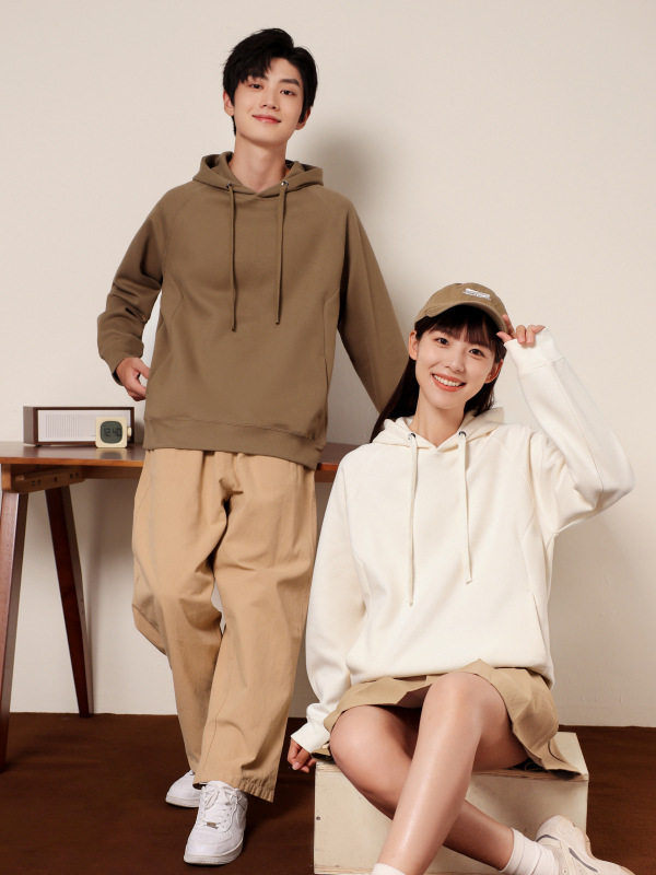 Otoño e Invierno Terry suéter con capucha impreso bordado LOGO Sudadera con capucha cadena tienda de ropa de trabajo ropa de grupo actividad de publicidad camisa