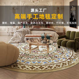 源头工厂定制手工腈纶地毯羊毛枪刺LOGO商用会议室接待室迎宾地垫