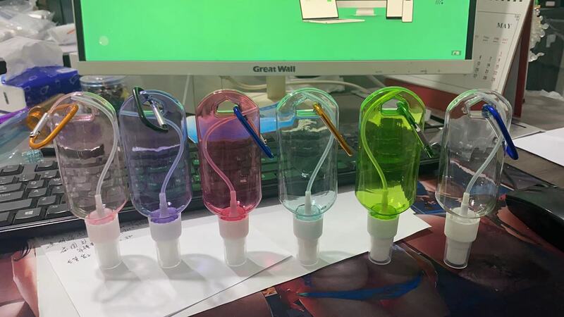 メーカー直販50ml petg透明フック瓶環バックル携帯式無洗手洗い瓶運動旅行瓶|undefined