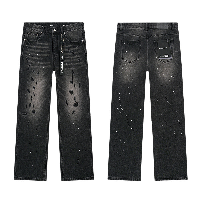 Marca de moda para hombres y mujeres 2025 nuevo verano nuevo estilo pantalones cortos de mezclilla de diamantes calientes rotos pantalones cortos retro de calle de todo fósforo rectos