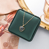 Brand fashionable crystal pendant heart-shaped, necklace, chain for key bag , accessory, internet celebrity, light luxury style