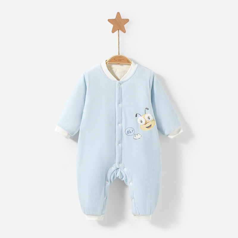 Mono de bebé Otoño e Invierno para hombres y mujeres recién nacidos cálido engrosado Delgado acolchado mameluco traje de luna llena ropa de bebé ropa de invierno