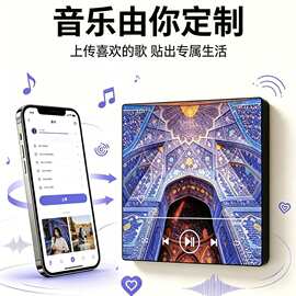 跨境爆款创意音乐冰箱贴磁吸便携蓝牙小音箱明星应援圣诞创意礼品