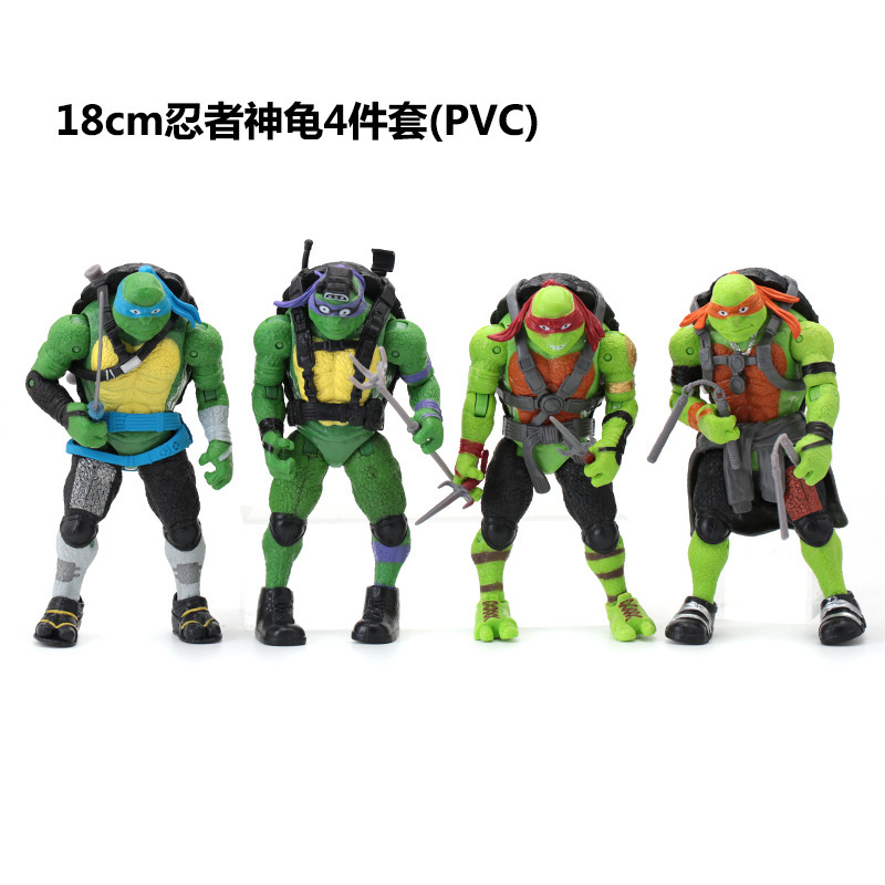 클래식 영화 버전 4 닌자 거북이 뜨거운 판매 손 모델 장난감 인형 모양 움직일 수있는 수집품