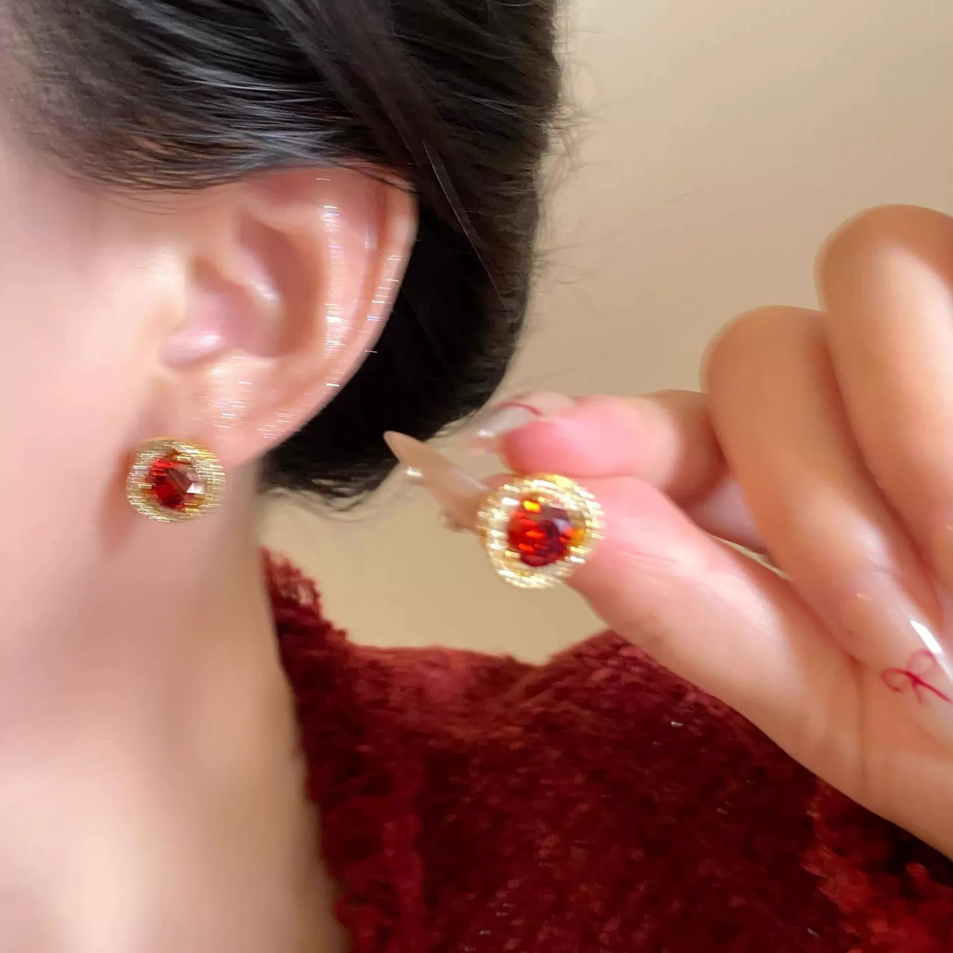 Заушные серьги из жемчуга, мушковая бусинка, серьги без прокола, французский стиль, легкая роскошь, стиль высокого качества