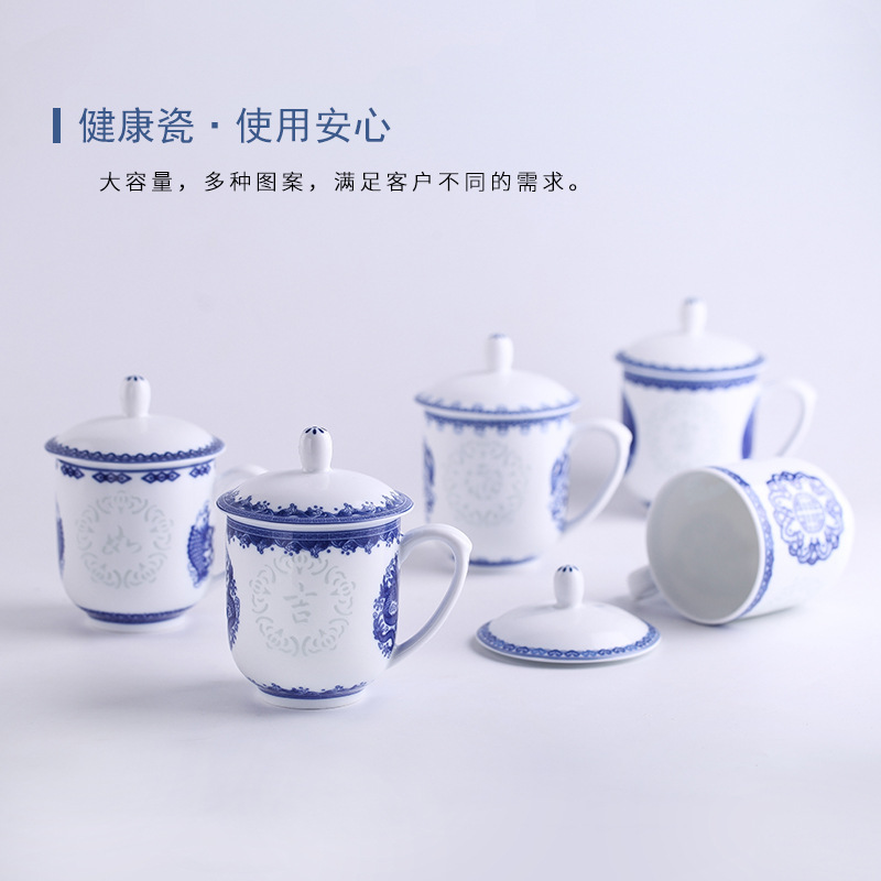 Jingdezhen blue and white exquisite hollow tea cup ceramic personal…