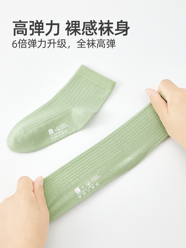 六指鼠批发无骨男童袜子100%纯棉春秋儿童薄款中筒全棉袜宝宝男袜|undefined