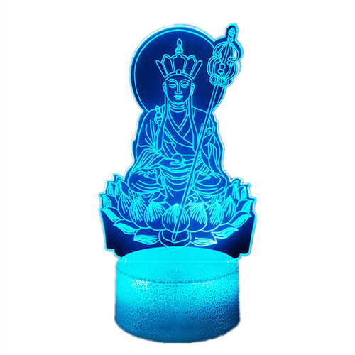 2024 New Black Technology Creative 3D Night Light Buddha Statue Activity Gift Lamp Manufacturer Desktop Ornaments