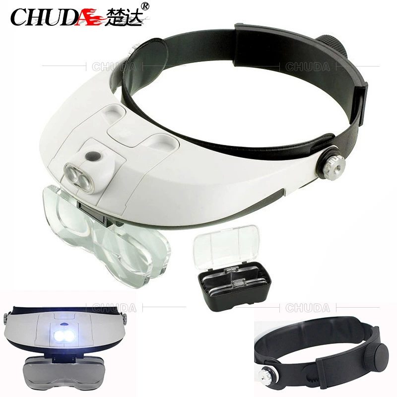 Chuda 2LED головка увеличительное стекло освещение увеличительное стекло Ремонт признательность ювелирный камень 81001-G