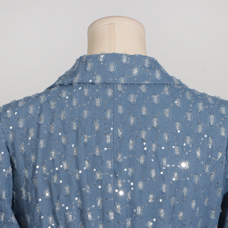 Damenbekleidung Temperament Anzugjacke Herbst neue lange Windjacke vielseitiger Schnürer High-End langer kleiner Anzug_voghion.com