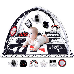 Baby Play Mat Thickened Crawling Mat Black and White Infant Cloth Book Toy Crawling Mat Fitness Frame Hot Cross-Border Sale