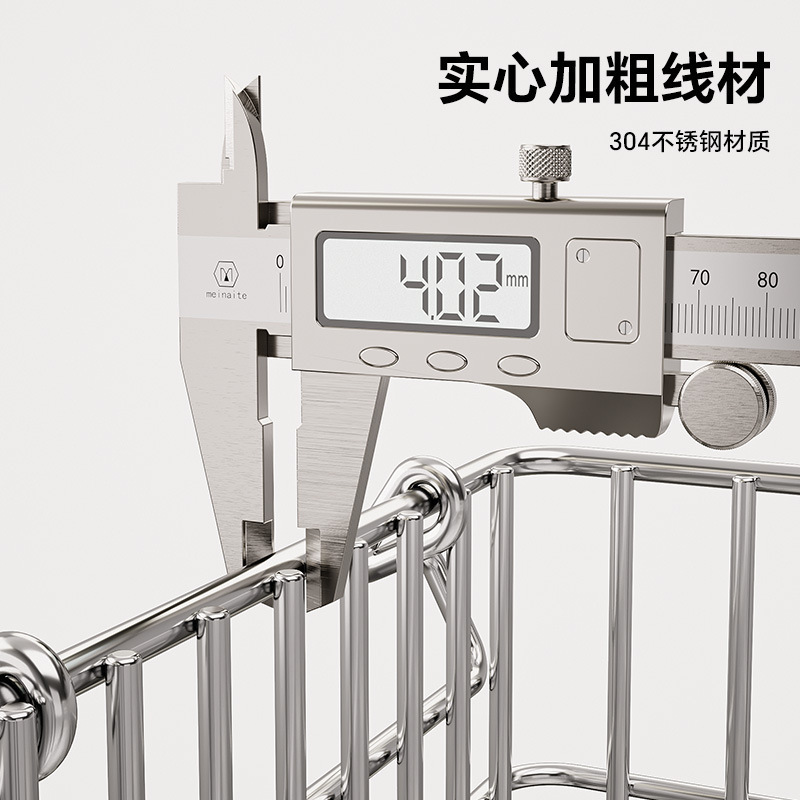 ステンレス鋼収納バスケット 304 浴室肥厚収納バスケットデスクトップスナック野菜バスケットキッチン床収納バスケット|undefined
