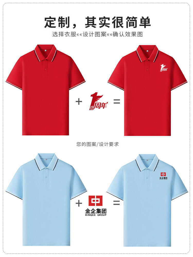 Comedor ropa de trabajo de manga corta personalizada logotipo impresa de verano café leche tienda de té supermercado 220 g algodón mercerizado polo camisa