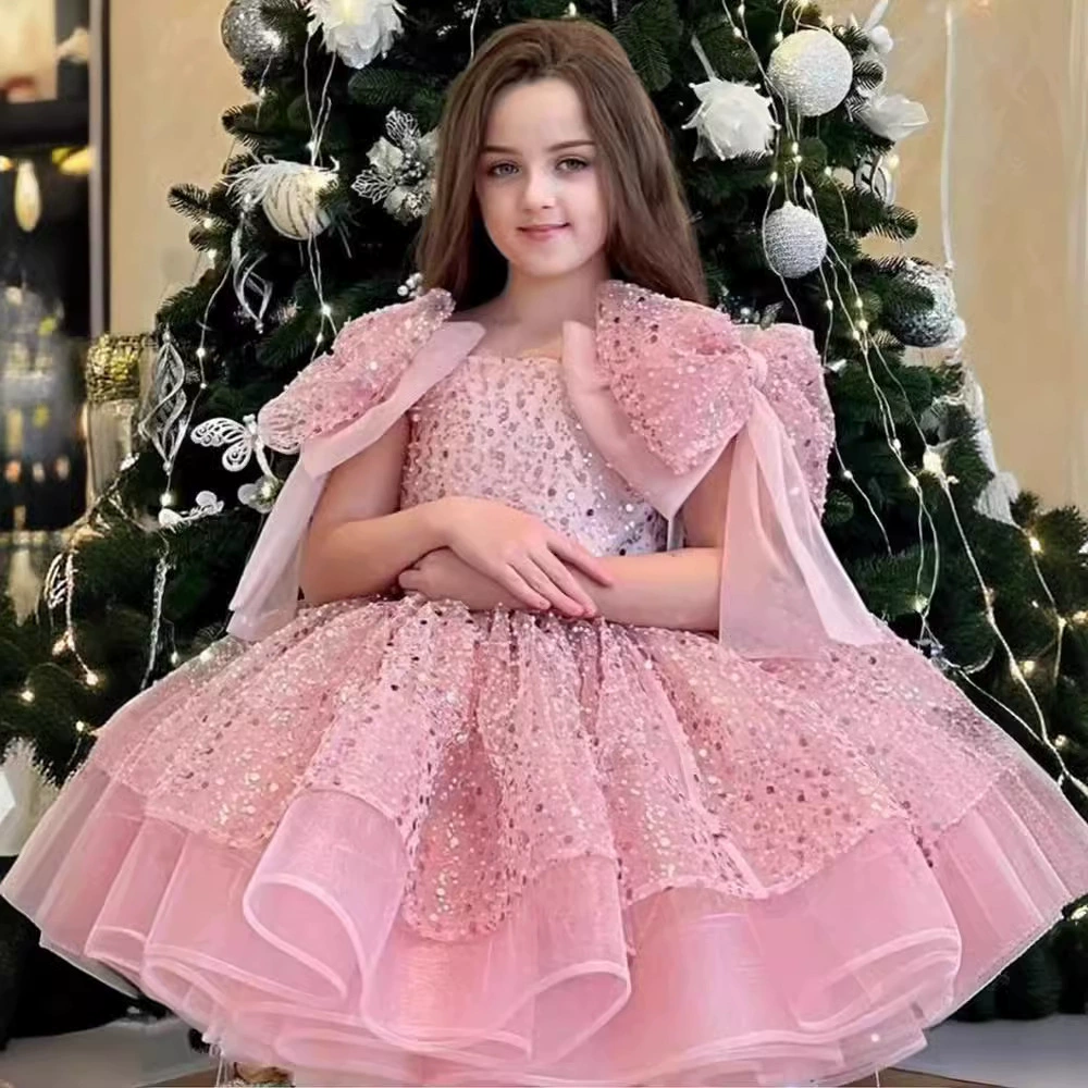 Внешняя торговля годовалое платье для девочек 2025 года Осеннее платье с блестками