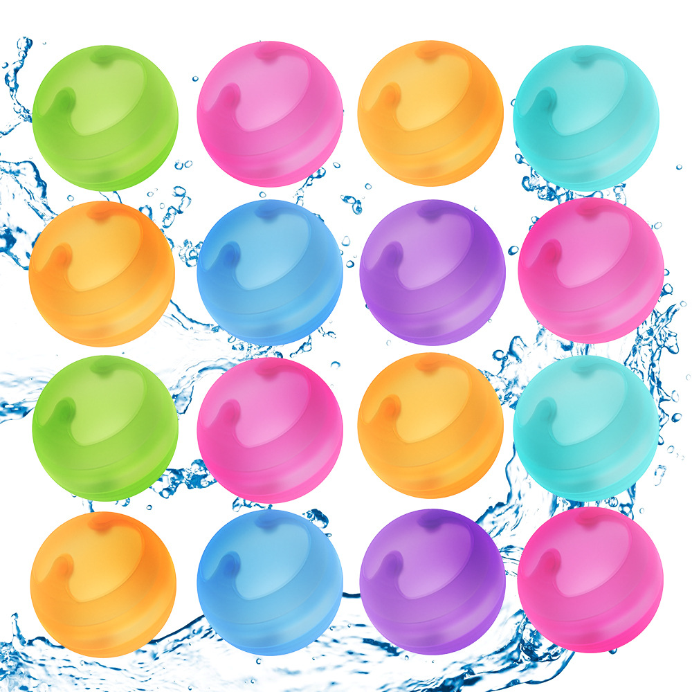 Balón de agua de silicona transfronterizo reutilizable inyección rápida de agua juguetes de agua para niños juguetes de piscina