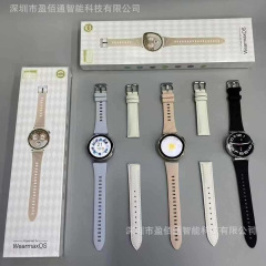 クロスボーダー新型GT5mini円屏知能腕時計心拍数血圧血酸素検査運動モード女性腕時計