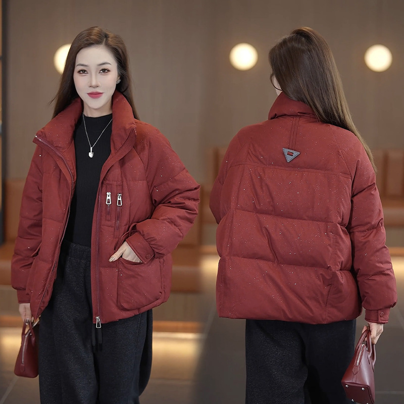 Fashionable Hooded Sequin Patchwork down Jacket for Women, 2025 Winter New Stylish Loose-Fitting Slimming Warm Coat Fashionable Hooded Sequin Patchwork down Jacket for Women, 2025 Winter New Stylish Loose-Fitting Slimming Warm Coat